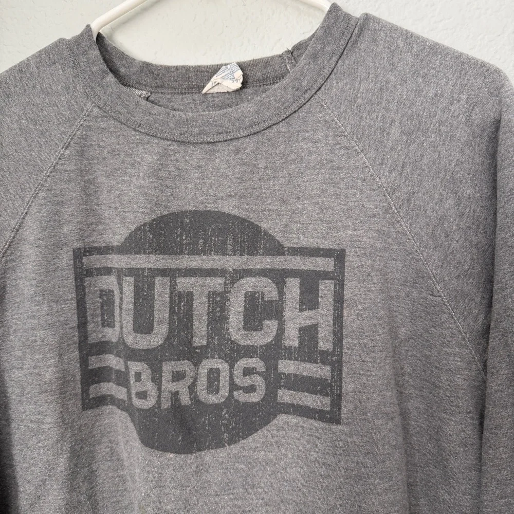 Dutch Bros Gray Crewneck Sweatshirt with Logo